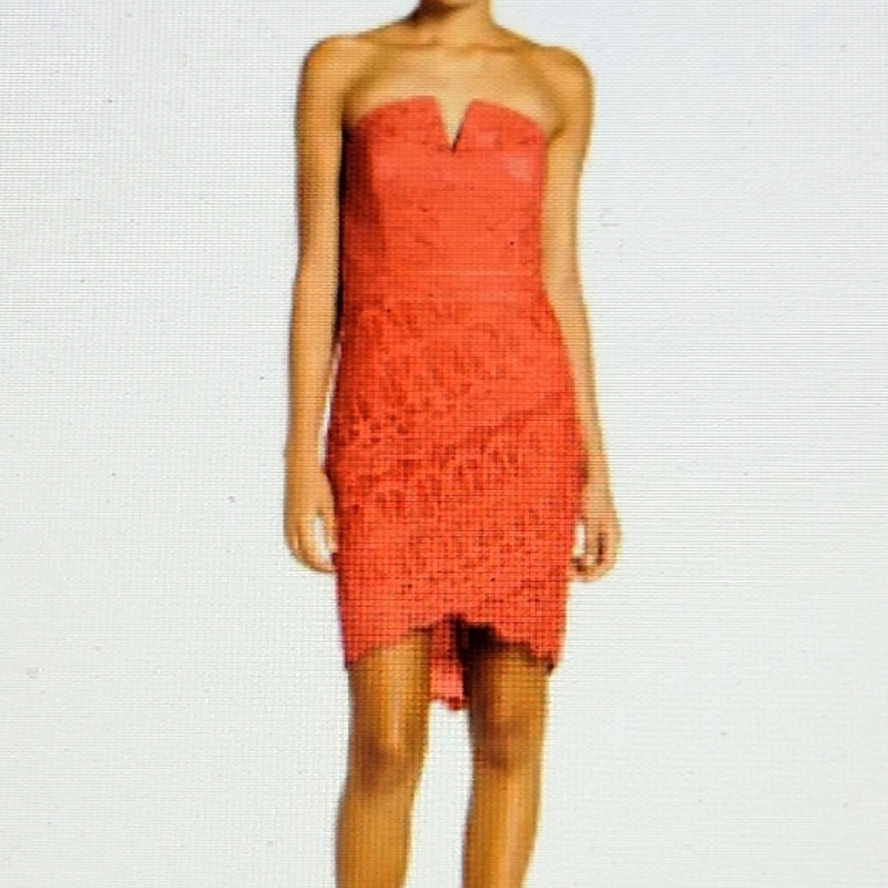 NWT-Strapless Lace Dress